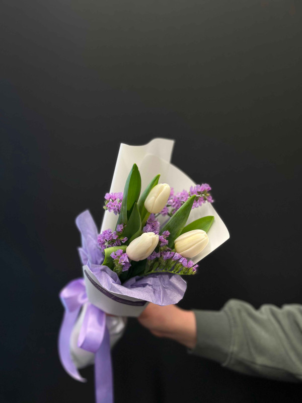 Букет #62 тюльпан и статица