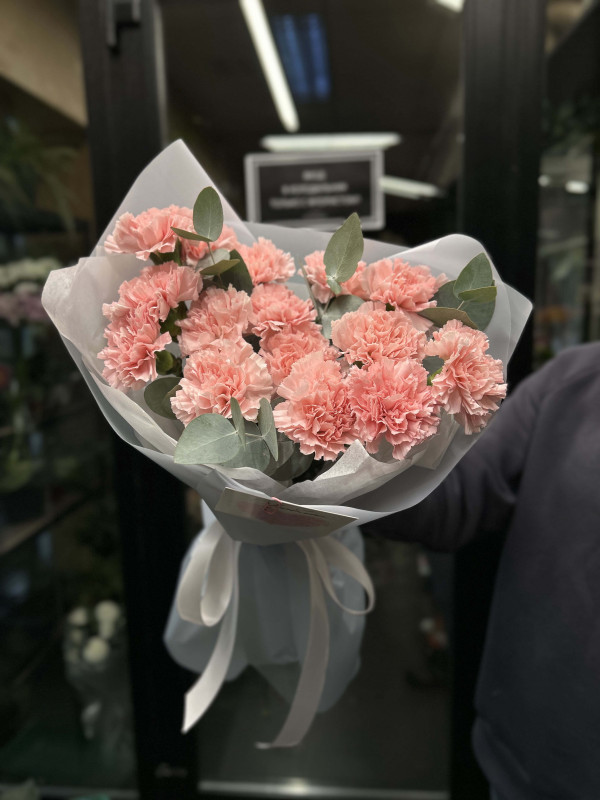 Букет #354 из розовых гвоздик