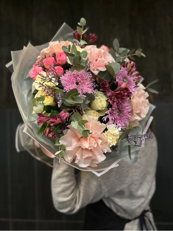 Букет XXL #356 с хризантемой Этруско