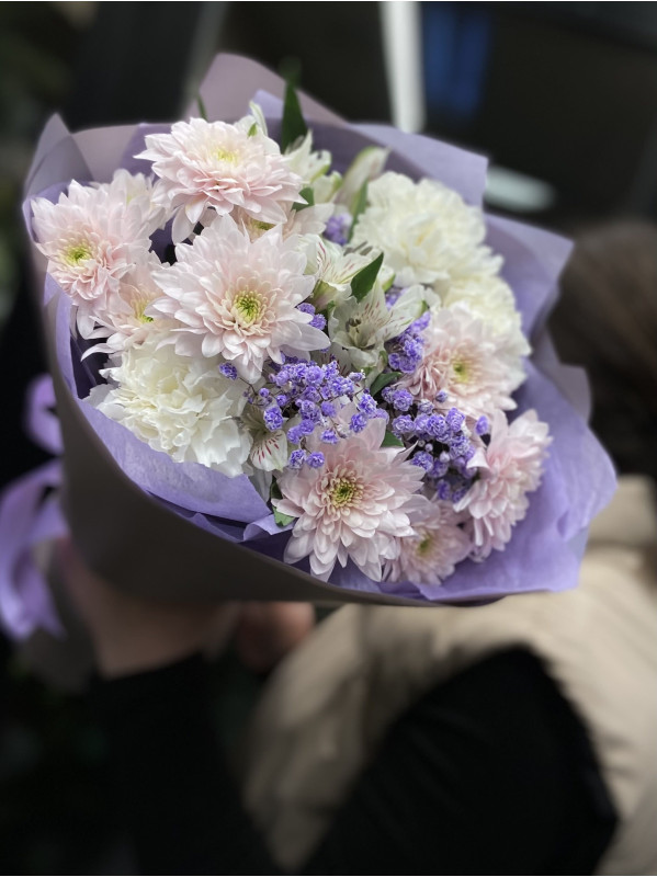 Букет #370 с хризантемой