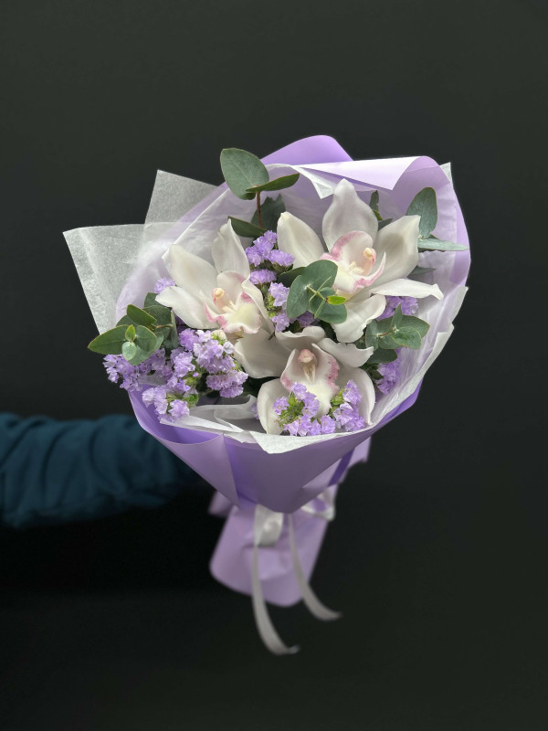 Букет #375 цимбидиум и статица