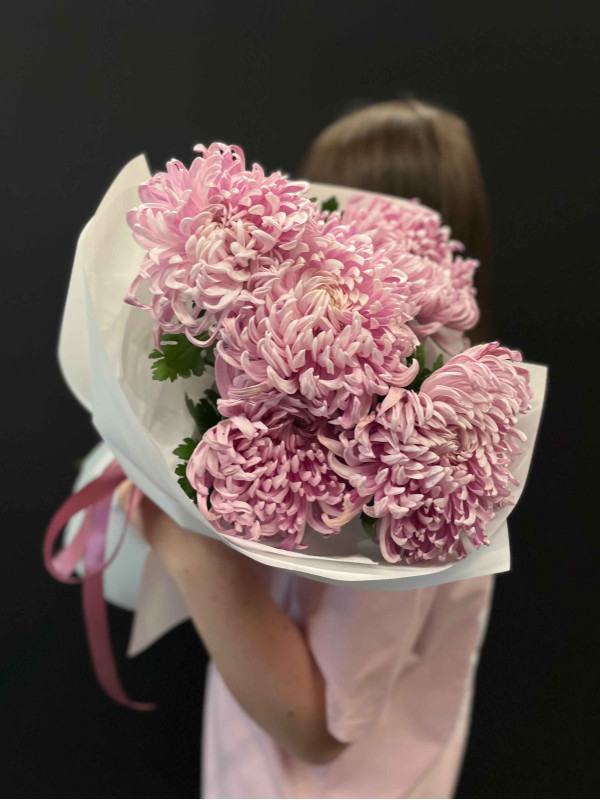 Букет #507 из хризантемы Виенна Пинк