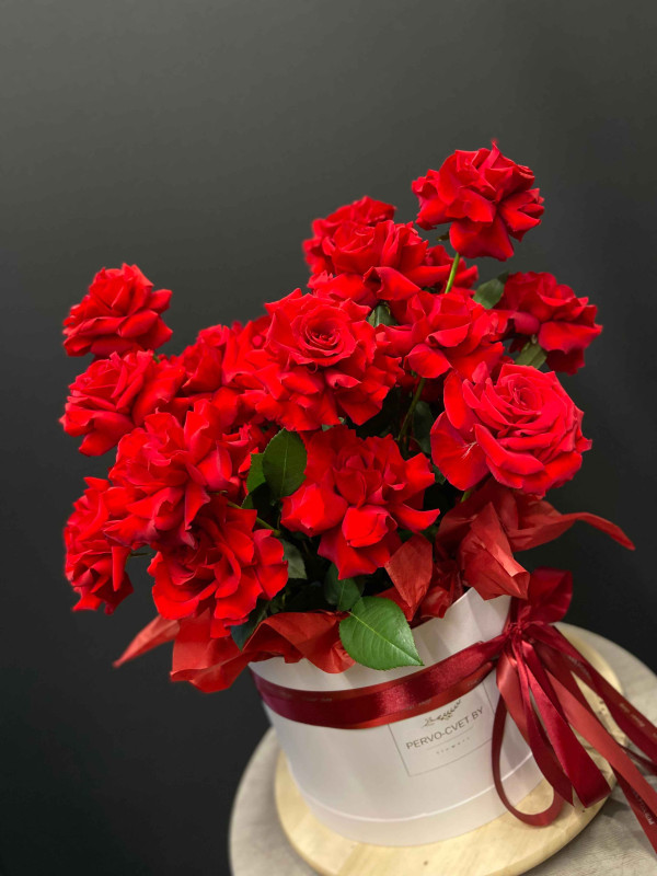 Композиция #130 французская красная роза