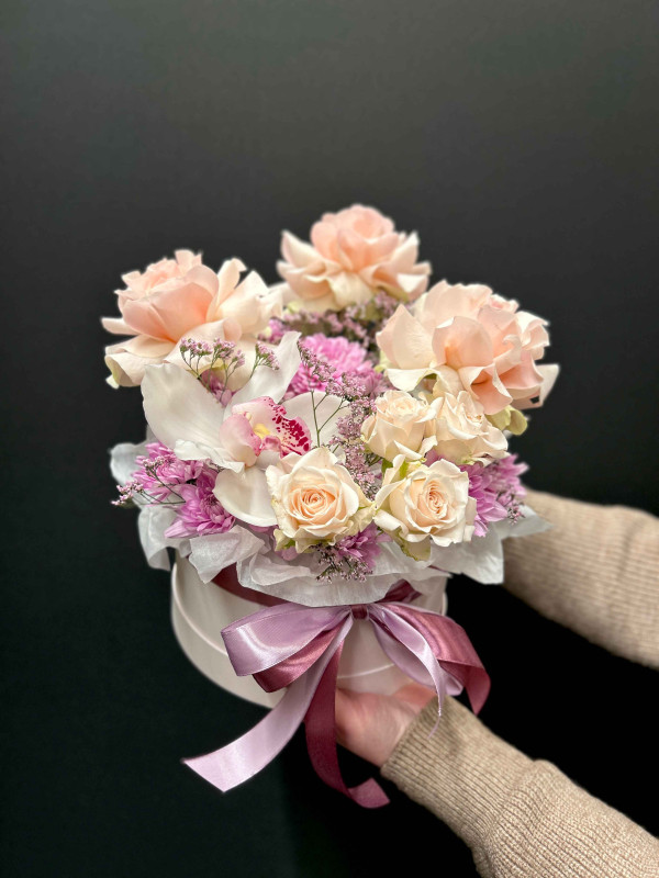 Композиция #131 французская роза и хризантема