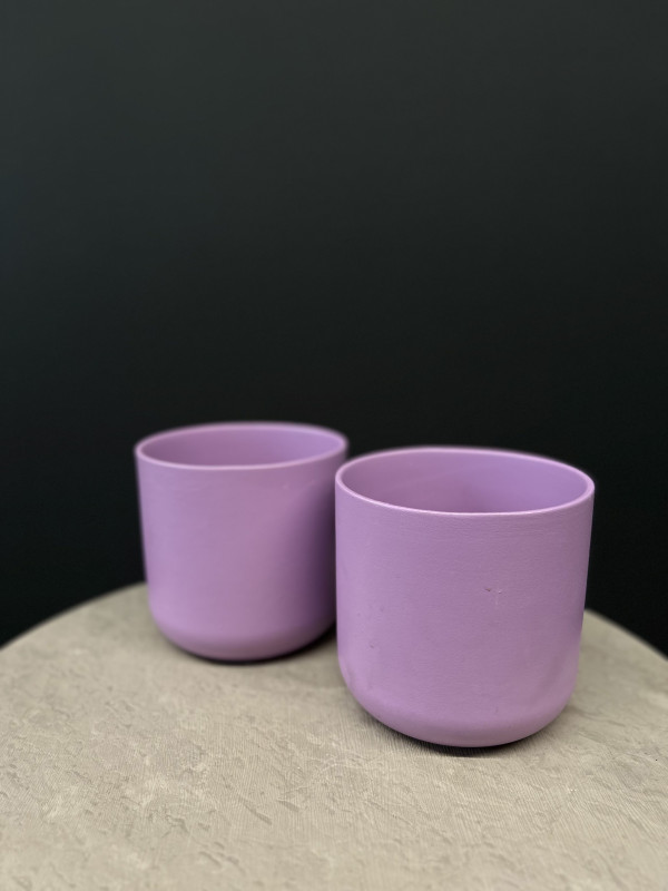 Кашпо керамическое (сиреневое) d 15 см