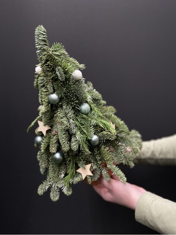 Елочка из нобилиса 40 см #88 в кашпо