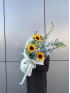 Букет #286 подсолнух и дельфиниум