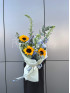 Букет #286 подсолнух и дельфиниум
