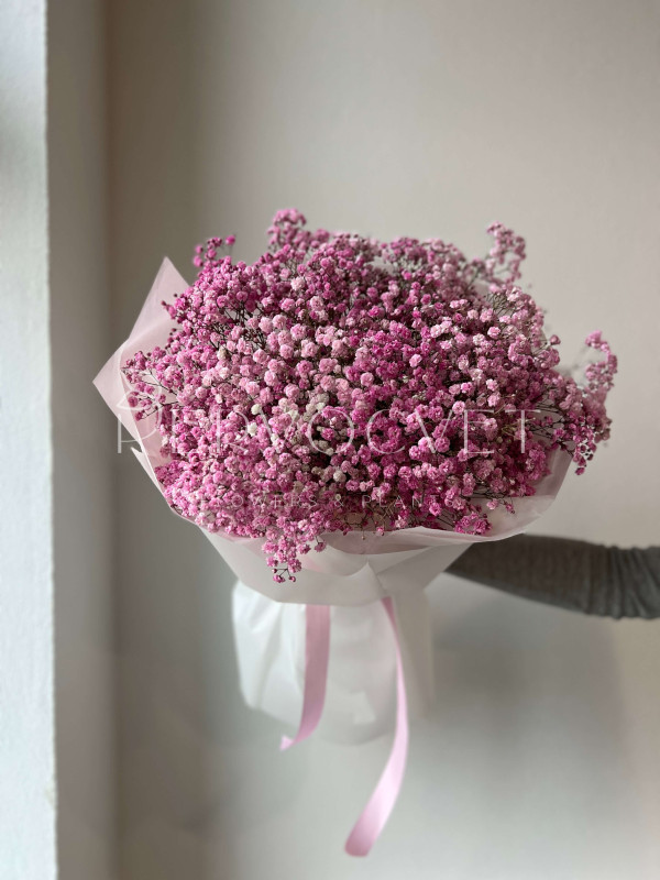Букет #238 из розовой гипсофилы