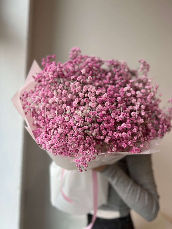 Букет #238 из розовой гипсофилы