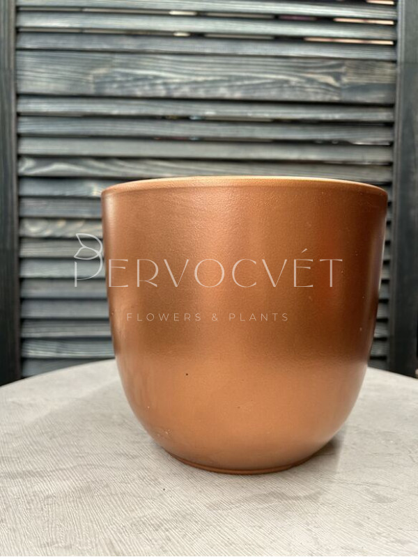 Кашпо керамическое "Медь" d 20 см