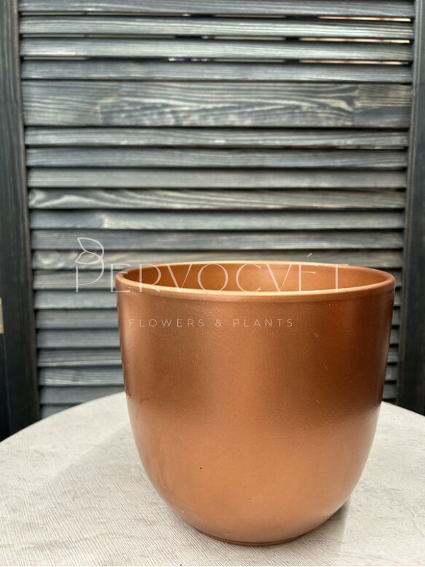Кашпо керамическое "Медь" d 20 см