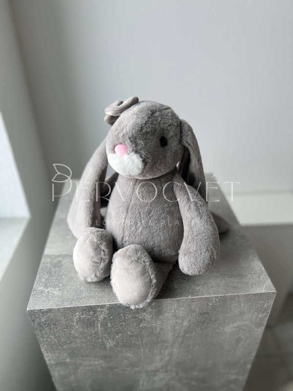 Кролик плюшевый коричневый 30 см