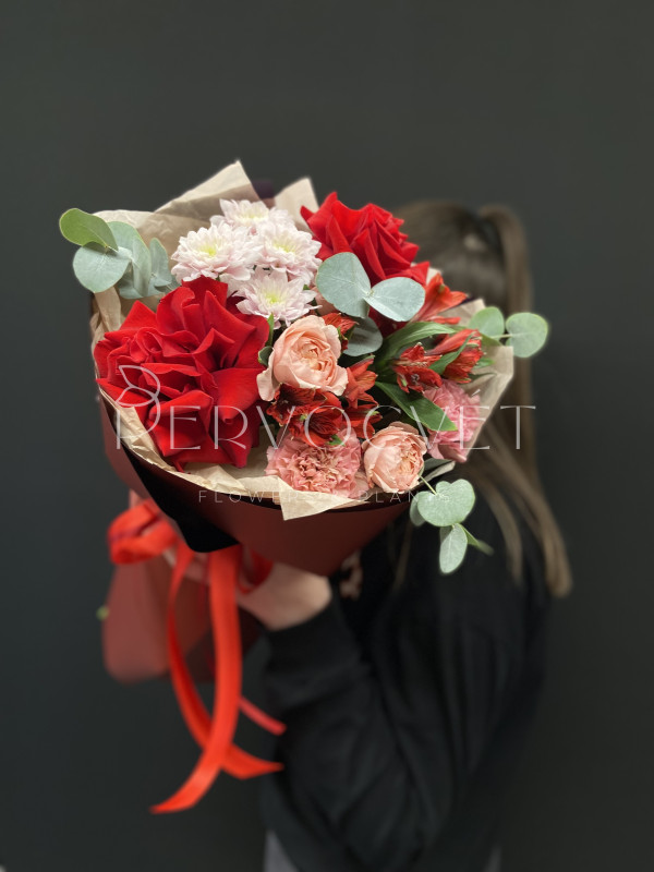 Букет #443 микс с французской розой