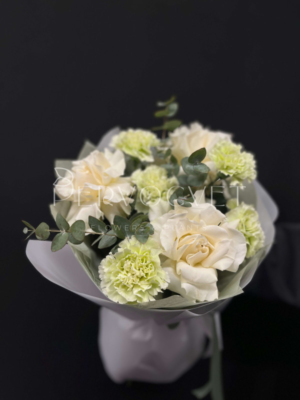 Букет #215 французская роза и диантус