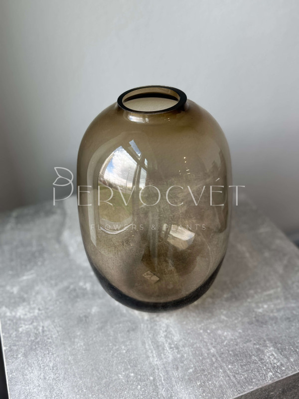 Ваза Стекло Коричневая 26 см