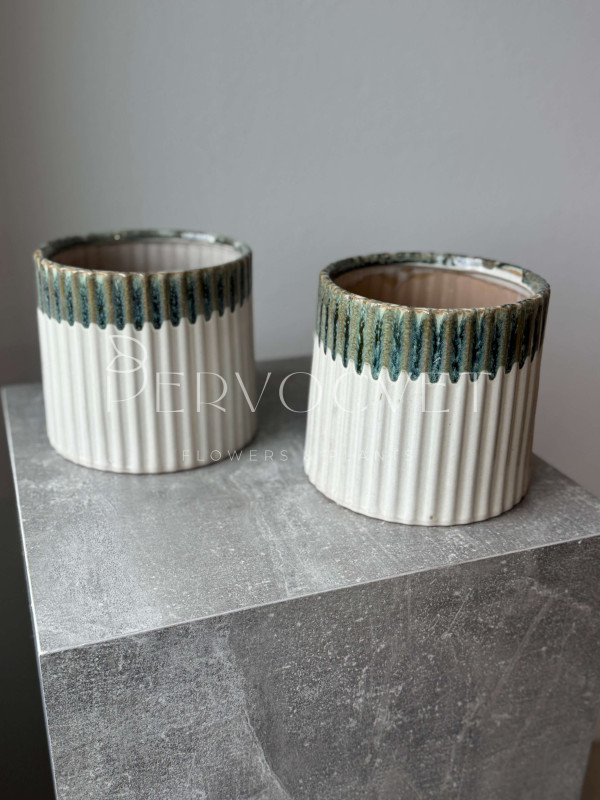 Кашпо керамическое "Кобальт" d16 см