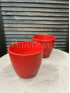 Кашпо керамическое (матовое красное)