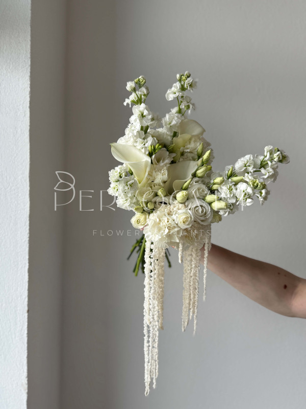 Букет невесты #10 каллы и амарант