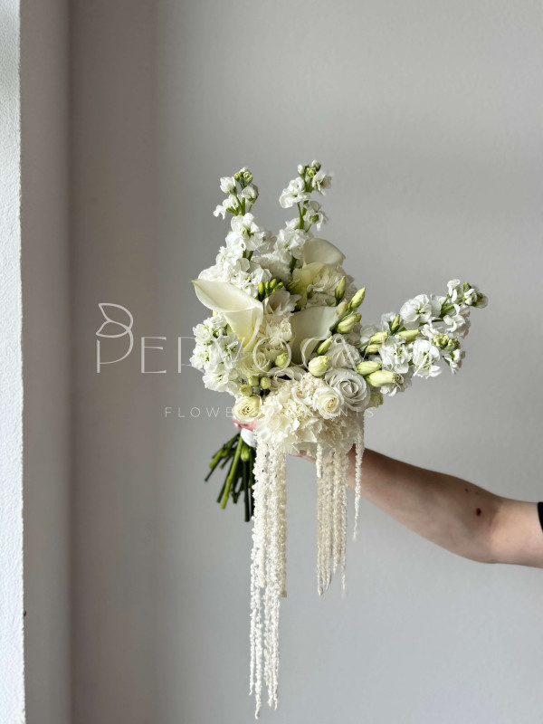 Букет невесты #10 каллы и амарант