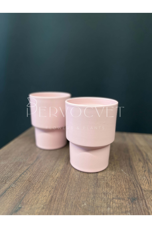 Кашпо керамическое "Розовое" d11 см