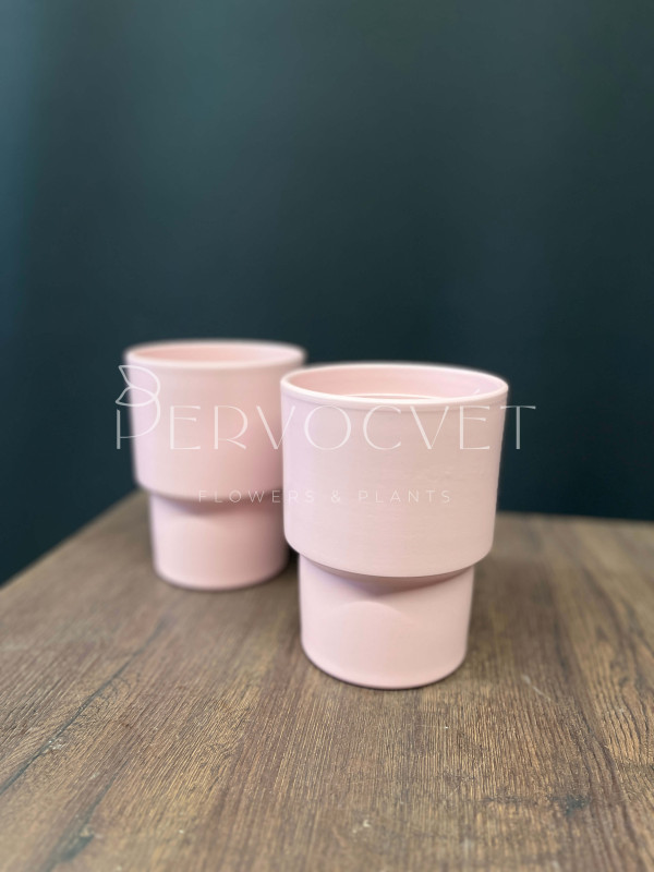 Кашпо керамическое "Розовое" d11 см