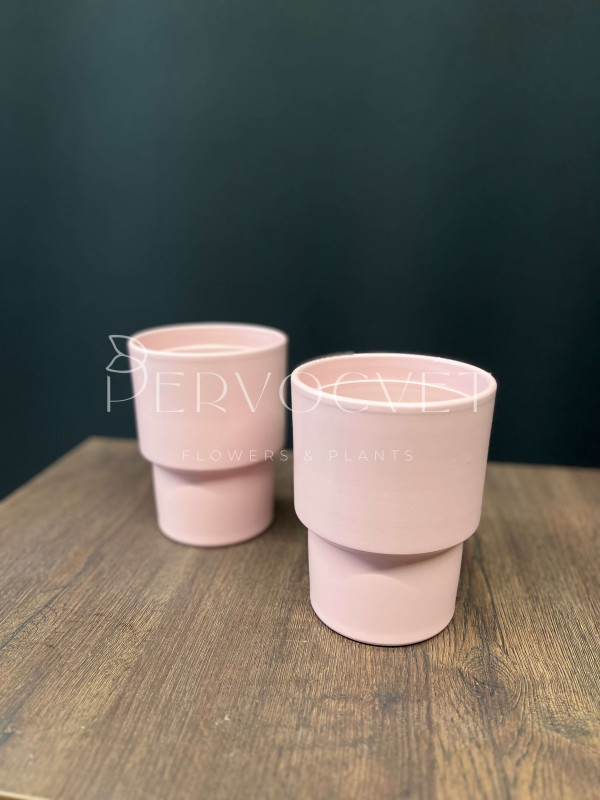 Кашпо керамическое "Розовое" d11 см