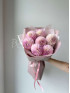 Букет #608 из розовых георгинов