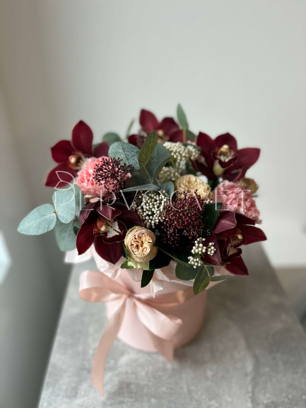 Композиция #8 с орхидеей Цимбидиум