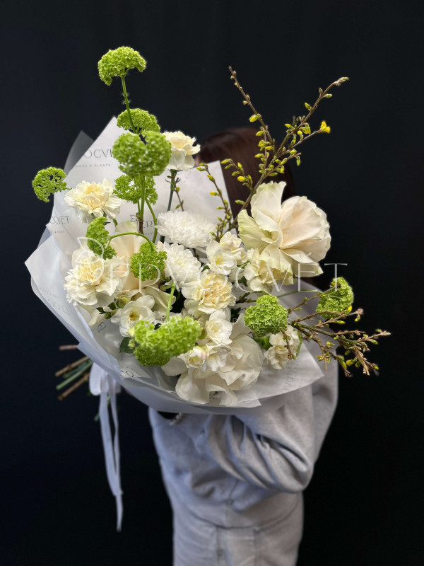 Букет #148 Весенний с веточками Форзиции