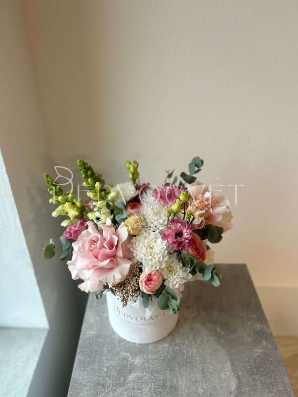 Композиция #7 с хризантемой и французская розой