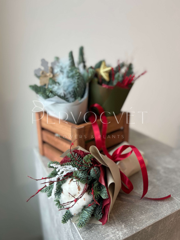 Новогодний букет-комплимент #108