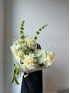 Букет #173 c зеленой гортензией и антуриумом