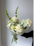 Букет #173 c зеленой гортензией и антуриумом