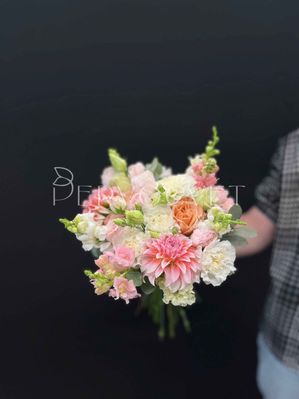 Букет невесты #41 георгин и антирринум