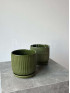 Горшок керамический "Зеленые полосы" D 13 см