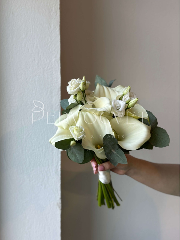 Букет невесты #39 белые каллы