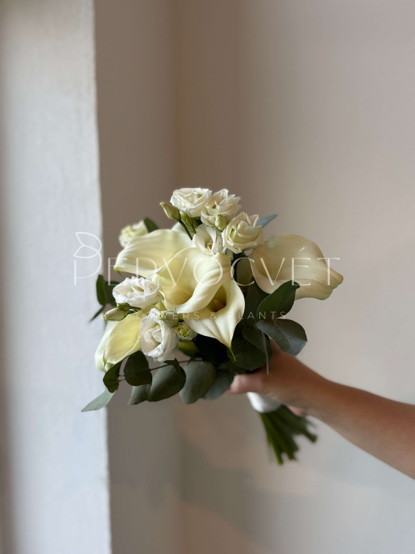 Букет невесты #39 белые каллы