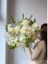 Букет XXL #245 с эустомой и белым антуриумом