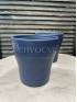 Кашпо керамическое (матовое синее) d 13 см