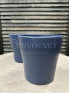 Кашпо керамическое (матовое синее) d 13 см