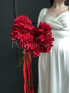 Букет невесты #37 из красных французских роз
