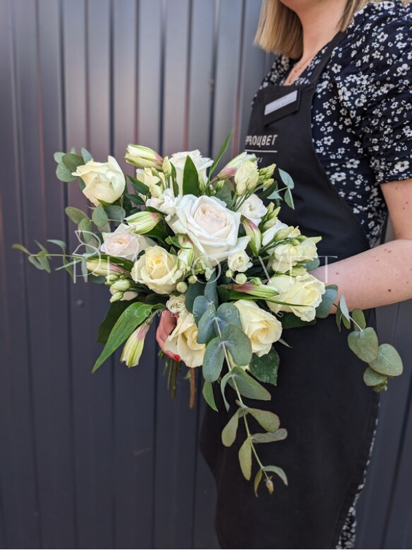 Букет невесты #18 с пионовидной розой