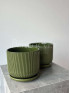 Горшок керамический "Зеленые полосы" D 16.5 см