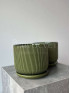 Горшок керамический "Зеленые полосы" D 16.5 см