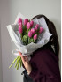 Букет #73 из малиновых тюльпанов