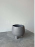 Кашпо керамическое "Серое" на ножках d 10 см
