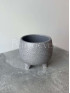Кашпо керамическое "Серое" на ножках d 10 см