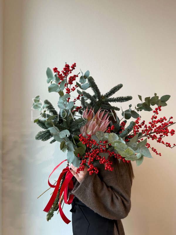 Зимний букет #110 с королевской протеей