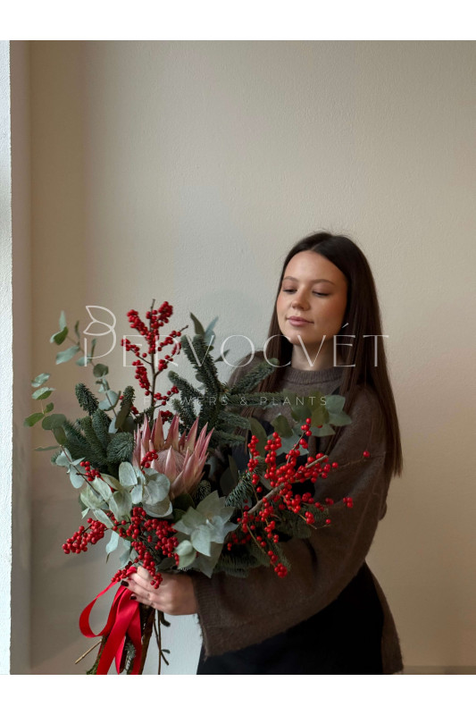 Зимний букет #110 с королевской протеей